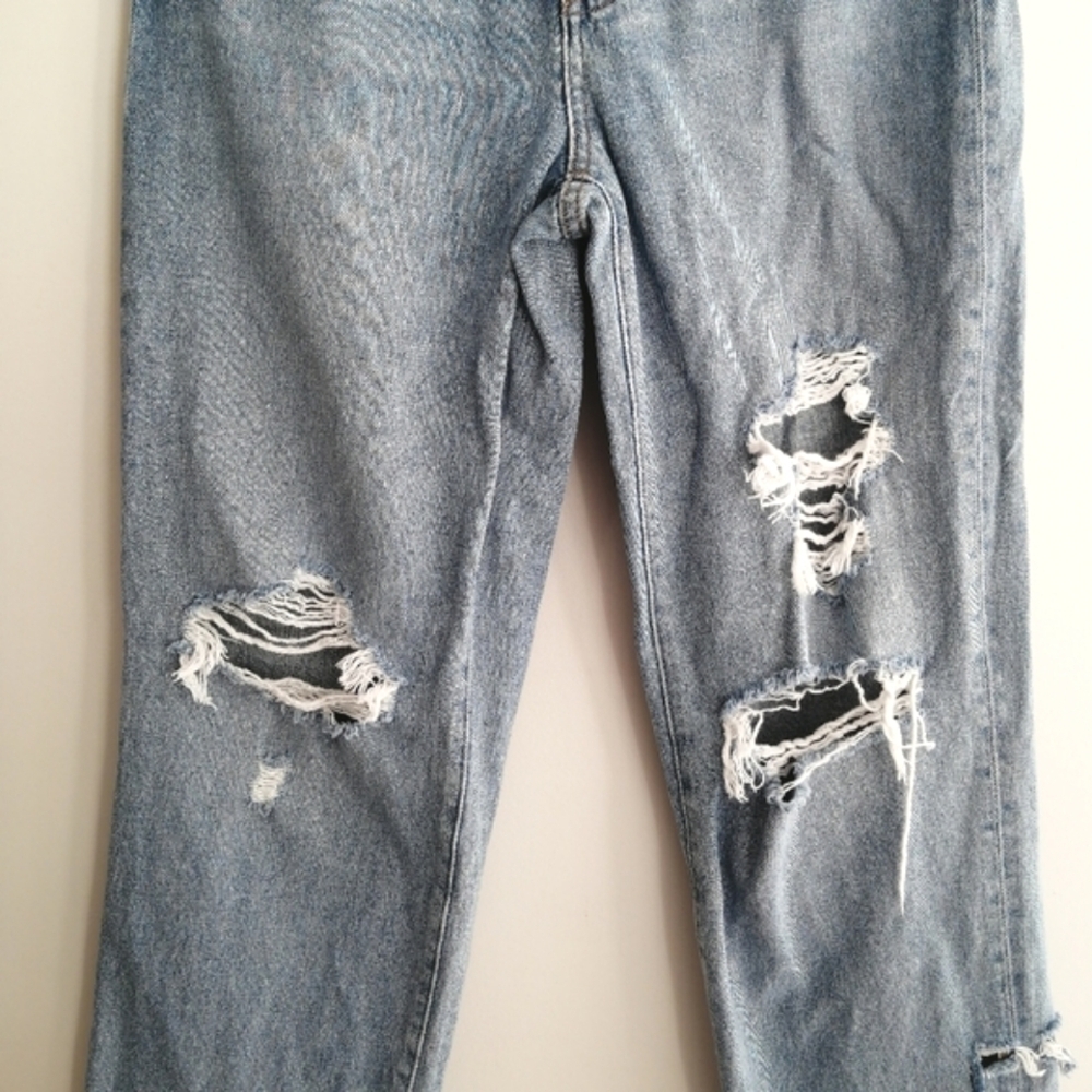Madewell Baggy Straight Leg Jeans Distressed Earlhurst Light Wash Size 24 - Picture 5 of 16